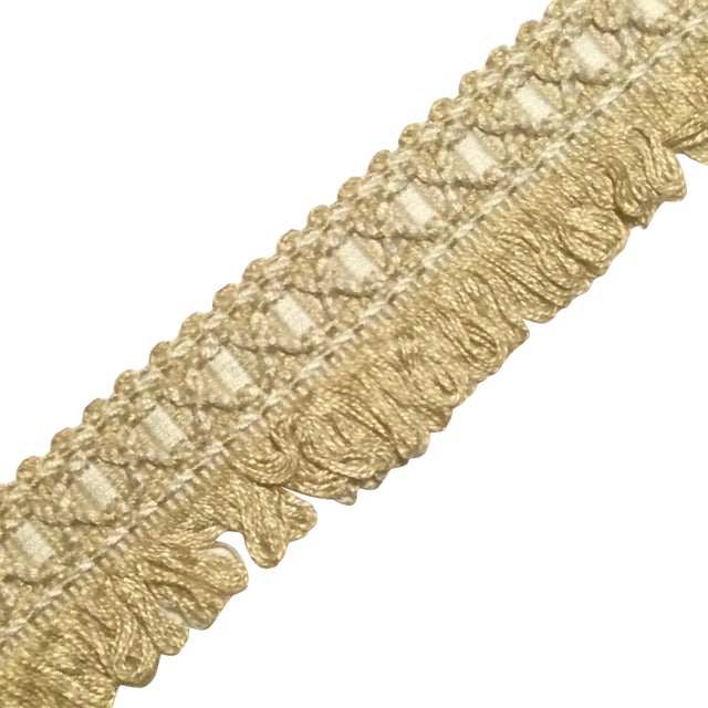 1980s Beige Colored Braid Trim With Loop Fringe - Italy (T-145 - E-143) For Sale