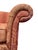 Victorian Kravet Furniture Coral Silk Damask Camelback Loveseat With Bullion Fringe For Sale - Image 3 of 14
