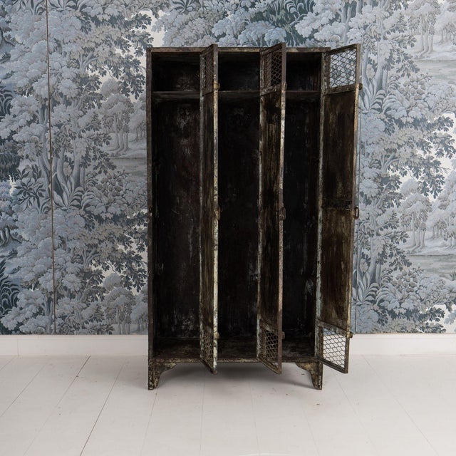 Antique French Slate Mine Metal Lockers, Circa 1900 For Sale - Image 12 of 17