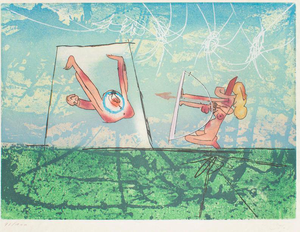 Roberto Matta, Nude Archery, Edition of 100, 1977, Etching