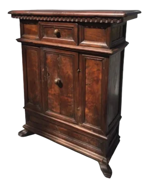 17th Century Period Renaissance Tuscan Walnut Credenzino