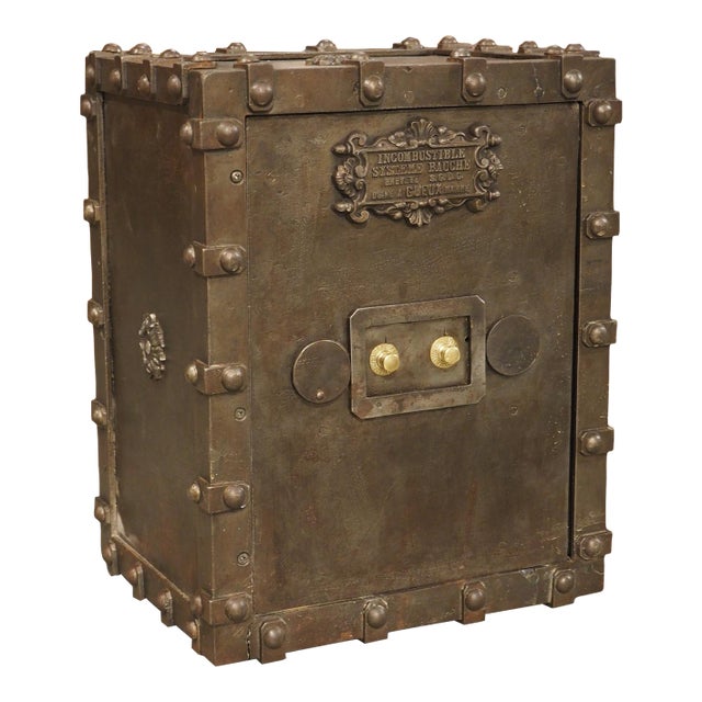 Antique Bauche Incombustible Cast Iron Safe From Northeastern France, Circa 1870 For Sale
