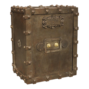 Antique Bauche Incombustible Cast Iron Safe From Northeastern France, Circa 1870