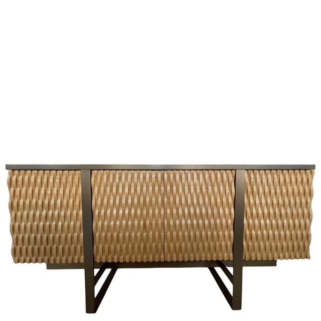 This exceptional one-off sideboard was designed and produced in France in 2002 by Parisian designer Jean-Rémy Couradette...