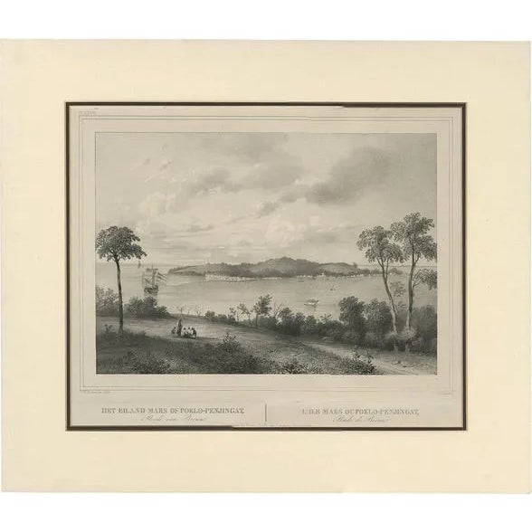 C.W.M. van de Velde, Illustration of the Roadstead of Riau Indonesia, 1844, Print For Sale