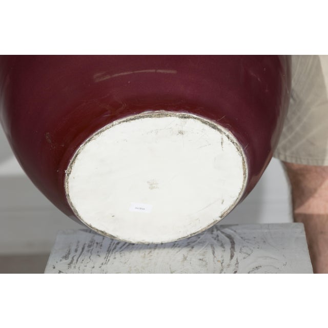 Large Artisan Ceramic Vase with Turquoise Crackle Glaze and Deep Brown Ground For Sale - Image 14 of 18