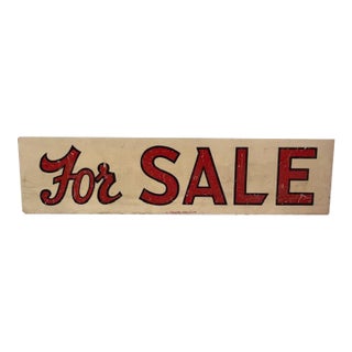 20th C. Mid-Century Modern Double-Sided for Sale Sign Rustic Aluminum, Standard For Sale