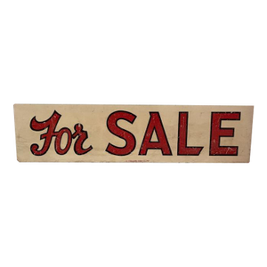 20th C. Mid-Century Modern Double-Sided for Sale Sign Rustic Aluminum, Standard