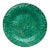 French Green Majolica Leaves Plate Montereau, Circa 1890 For Sale