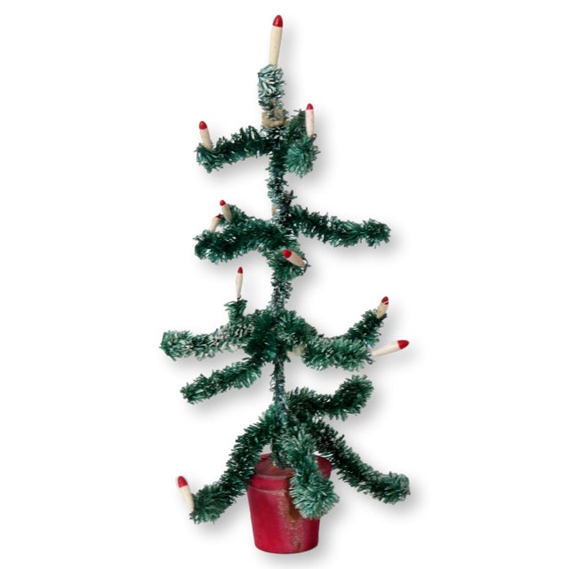 Farmhouse Small Vintage German Feather Tree For Sale - Image 3 of 3