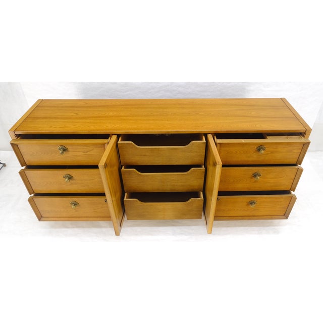 Thomasville 9 Drawers Two Door Compartment 75” Long Dresser Credenza MINT For Sale - Image 14 of 16