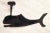 Vintage American Folk Whale Weathervane. Made on Martha's Vineyard out of sheet metal.