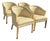 Vintage Sherrill Furniture Bucket Dining Chairs on Casters in Plaid Upholstery, Set of 4 For Sale