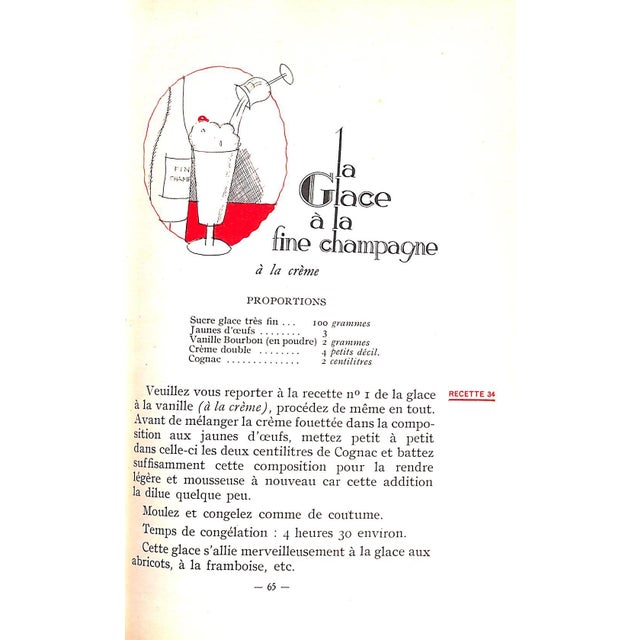 "Entremets Et Boissons Glaces" 1930 Lespine, G. Dumont For Sale - Image 9 of 11