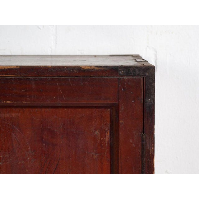 Wood Small Antique Japanese Cabinet For Sale - Image 7 of 10