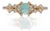 Paraiba Tourmaline Ring With Natural Diamond Accents in Solid 14k Gold, 5x3mm, Size 6.75 For Sale
