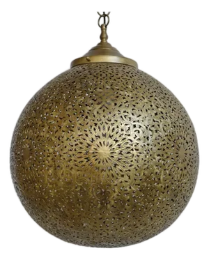 Vintage Brass Radha Globe Pendant Light