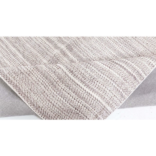 Modern Flatweave Striped Light Gray Runner "Rime" by Doris Leslie Blau For Sale - Image 4 of 7