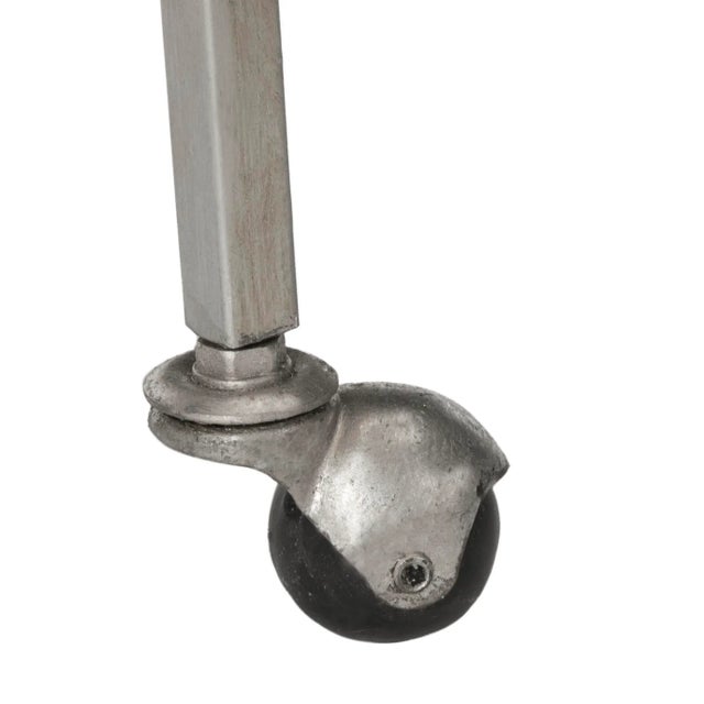 Contemporary Glass Bar Cart in Silver For Sale - Image 4 of 6