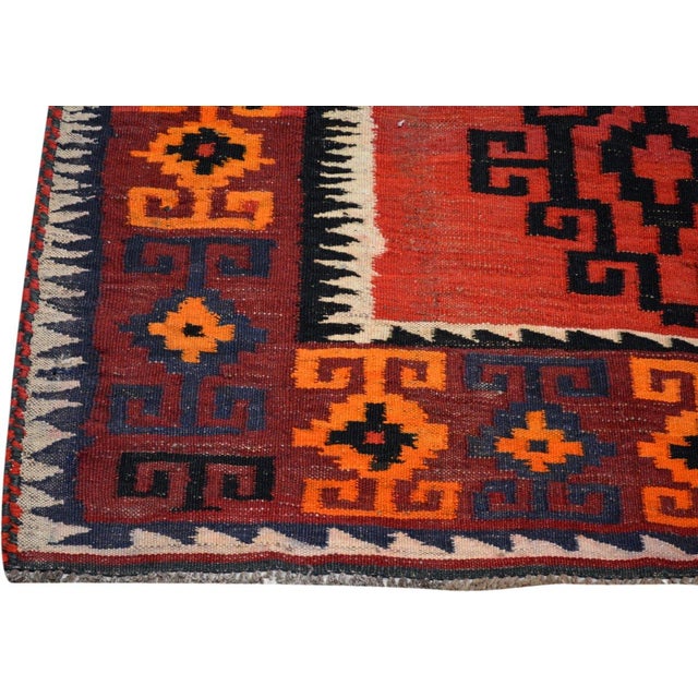 Vintage Afghan Professional Hand Knotted Kilim, 3'3x3'10 For Sale - Image 4 of 4