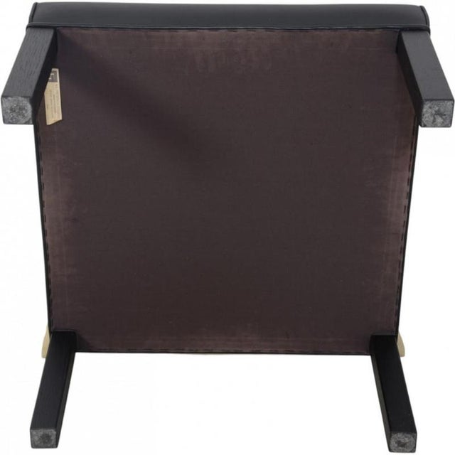 Animal Skin Model 2202 Ottoman in Black Leather by Børge Mogensen, 1990s For Sale - Image 7 of 9