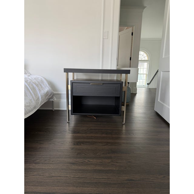 Wood Vanguard Bowers Lamp Table by Michael Weiss — Manchurian Walnut, Satin Brass For Sale - Image 7 of 7