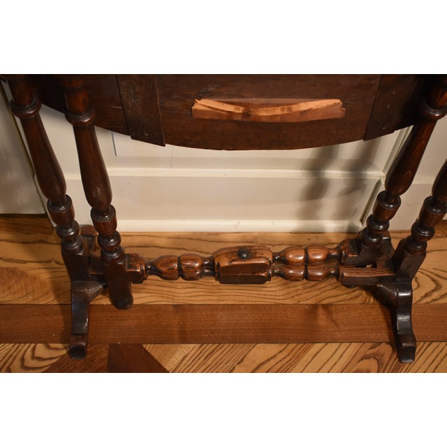 Wood English Baroque Era Tilt Top Table For Sale - Image 7 of 8