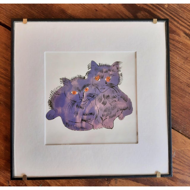 Andy Warhol Andy Warhol Two Purple Cats Print For Sale - Image 4 of 4