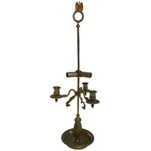 French Antique Brass Candelabra Converted Into a Table Lamp