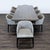 Restoration Hardware Moniker Home Modern Extendable Dining Table With 8 Restoration Hardware Leather Chairs For Sale - Image 4 of 17