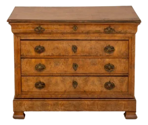 Louis Philippe Burl Walnut Commode, 19th C.