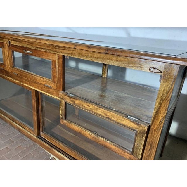 Vintage Exhibitor Counter in Teak For Sale - Image 10 of 12