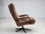 Danish Swivel Armchair in Corduroy and Dark Beechwood, 1970s For Sale - Image 6 of 16