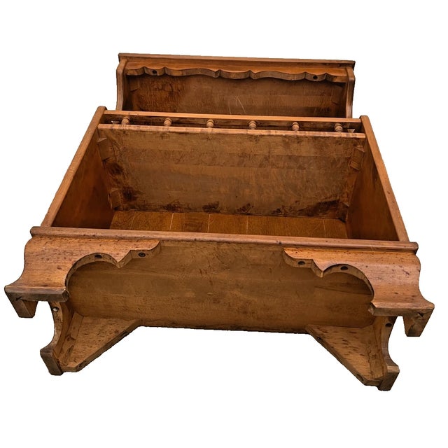 Vintage Bookcase Display Traditional Farmhouse Style Solid Maple Two Shelves For Sale - Image 11 of 11