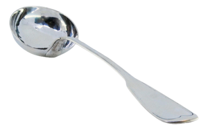 Plain Silver Soup Ladle with Grooves