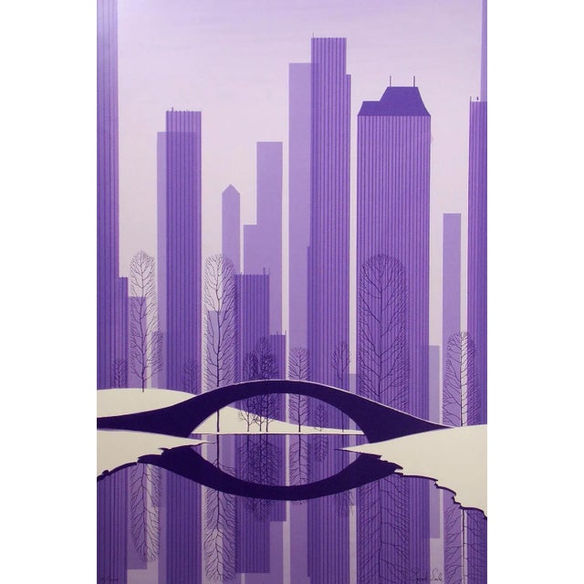 Eyvind Earle "Central Park" Hand Signed Serigraph Fine Art New York For Sale - Image 4 of 6