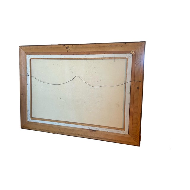 Vintage Mid Century French Paris Modernist Impressionist Canvas Framed Oil Painting Signed 1960s For Sale - Image 12 of 12