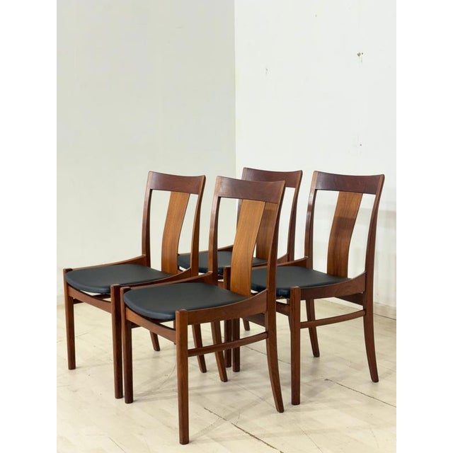 Vintage Dining Chairs in Teak by Albin Johansson, Set of 4 For Sale - Image 5 of 13