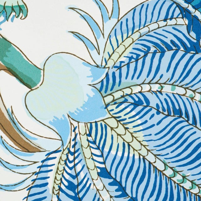 Schumacher Schumacher Indian Arbre Wallpaper in Peacock & Emerald For Sale - Image 4 of 6