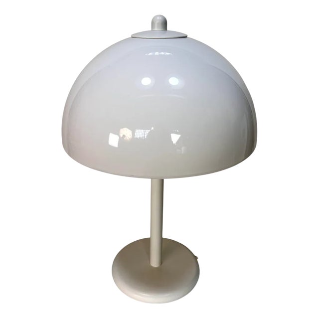 Large Mushroom Table Lamp in Acrylic and Metal, Italy, 1970s For Sale