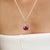 Metal Petite Natural Ruby Diamond Solitaire Pendant for Her For Sale - Image 7 of 12