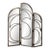 1980s Art Deco Style Metal Mirrored Room Divider 72 Tall For Sale