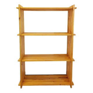 Vintage Pine Shelf in the style of Maison Regain, 1980s For Sale