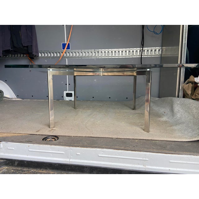 Vintage Mid Century Modern Barcelona Stainless Coffee Table by Mies Van Der Rohe for Knoll For Sale - Image 11 of 17