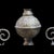 Art Nouveau Art Nouveau Brass 2 Arm Chandelier With Fluted Dark Amber Glass Shades C1910 For Sale - Image 3 of 8