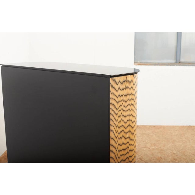 Curtained Sideboard in Tigerwood by Hans Eichenberger, 1980s For Sale - Image 10 of 14
