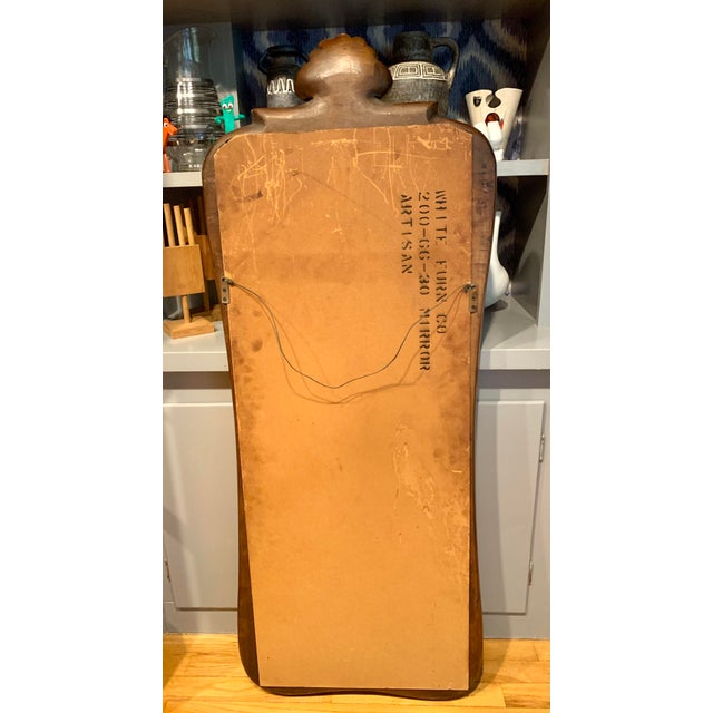 MidCentury White Furniture Co. of North Carolina Walnut Mirror Chairish