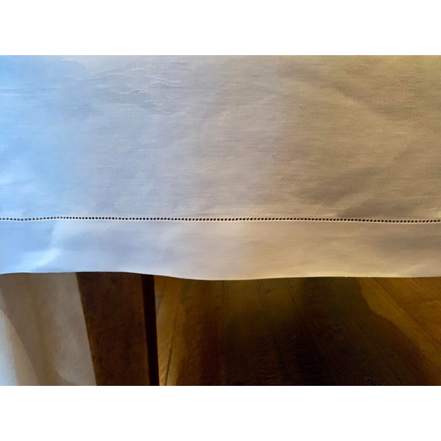 Traditional Antique European Linen Tablecloth and Napkins - 9 Piece Set For Sale - Image 3 of 13