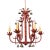 Fabulous Italian Tole Vintage Red Faux Bamboo Pagoda With Brass Bells Chandelier ~ Rewired ~ Restored ~ Rejuvenated For Sale