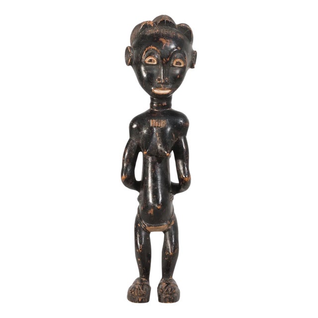 Traditional African Carved Wooden Figurine, Early 20th Century For Sale